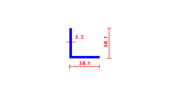 זוית 3.175*38.1*38.1