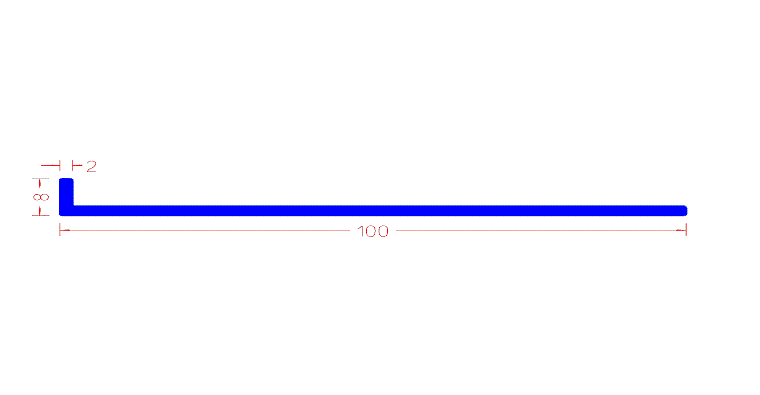 זוית 100x8x2
