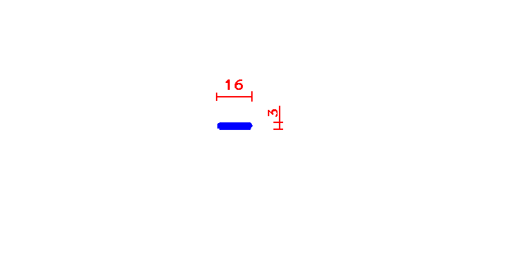 סרגל מעוגל 3*16