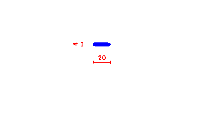 סרגל מעוגל 4*20