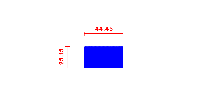 שטוח  25.4*44.45