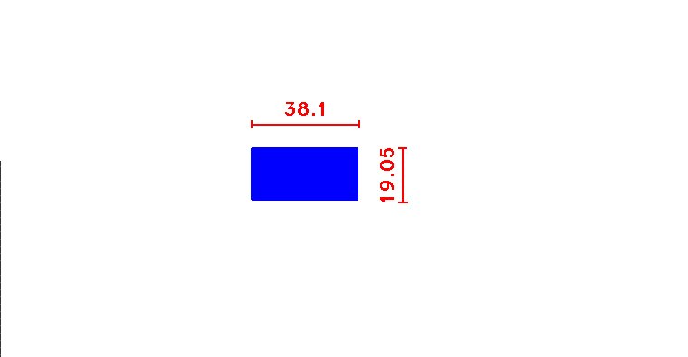 שטוח 19.05*38.1