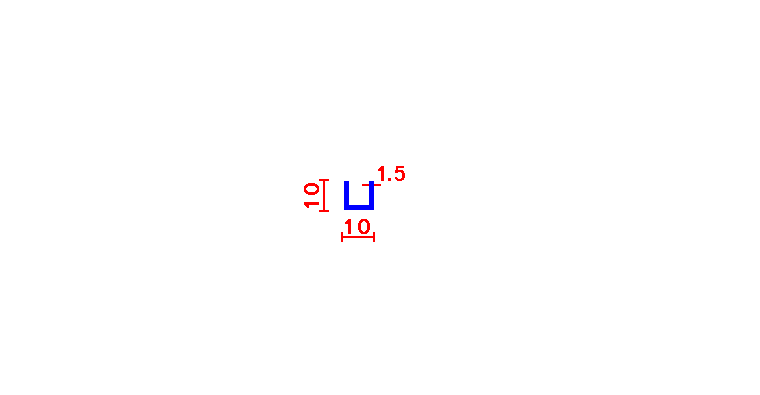 U Profile 10*10*1.5