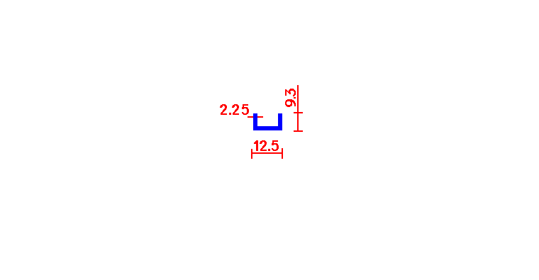 U 9.3*12.5*2.25