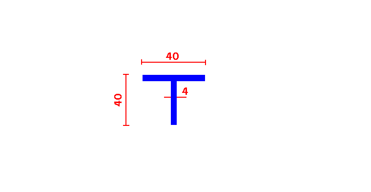 “T” Profile 40*40*4