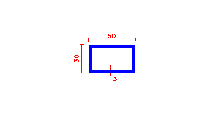 מלבן 3*30*50