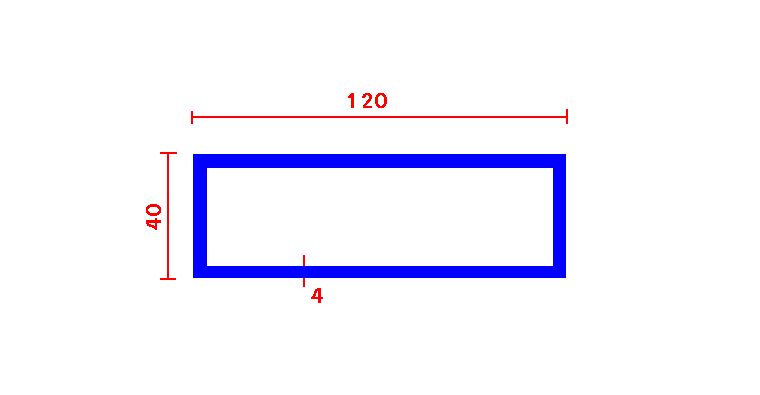 מלבן 4*40*120