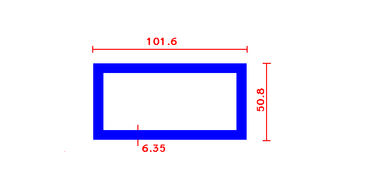 מלבן 6.35*50.8*101.6