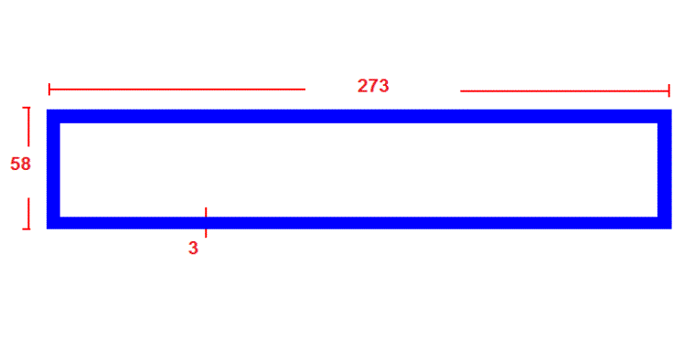 מלבן 273*58*3