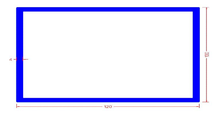מלבן 120x100x4