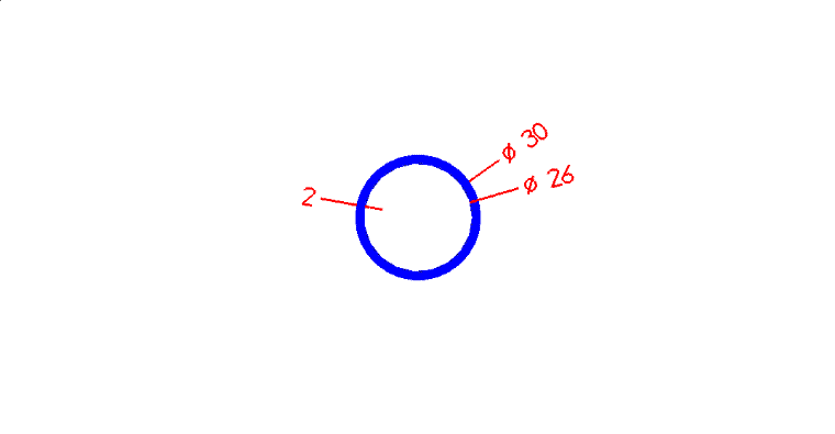 עגול חלול 2*30