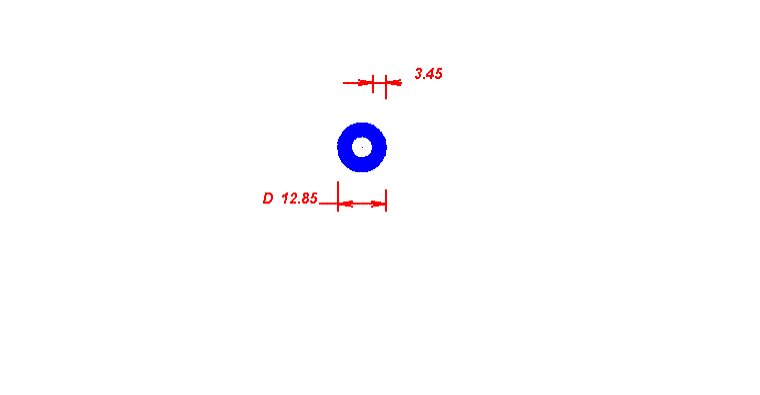 עגול חלול 3.45*12.85