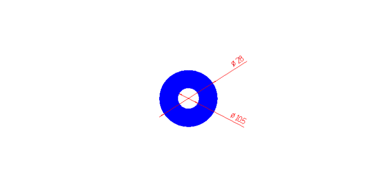 עגול חלול 28*8.75