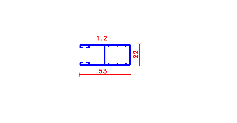 מסילה מיני  22 * 53