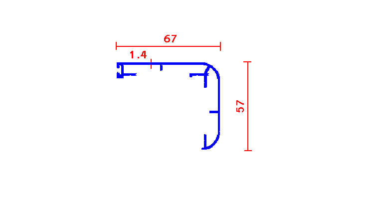 Rounded inside trim 67*57