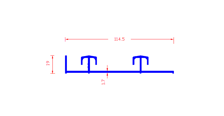 מסילה 2 נתיבים 19מ"מ