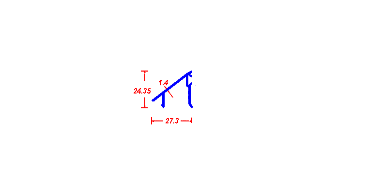 סרגל מעקה 27.3