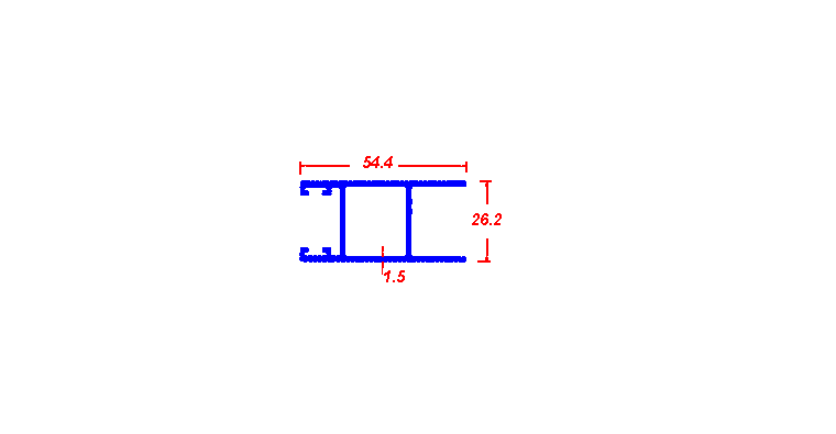 כנף צד בידודית 26 לזיגוג עד 18מ"מ