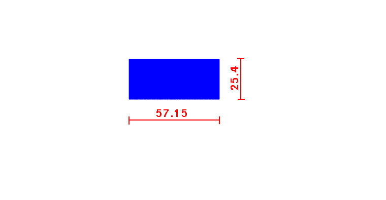 שטוח 25.4*57.15