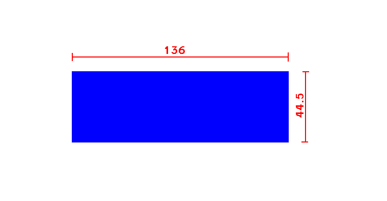 שטוח 44.5*136