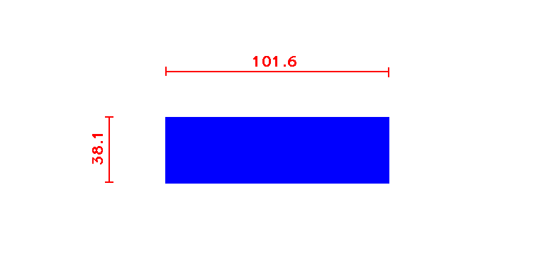 שטוח 38.1*101.6