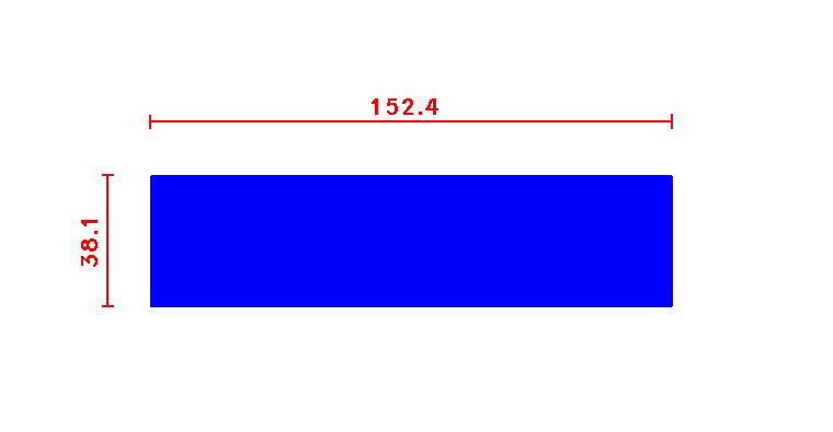 שטוח 38.1*152.4