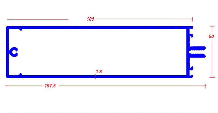 קורה 180 לקיר מסך 50 מ"מ